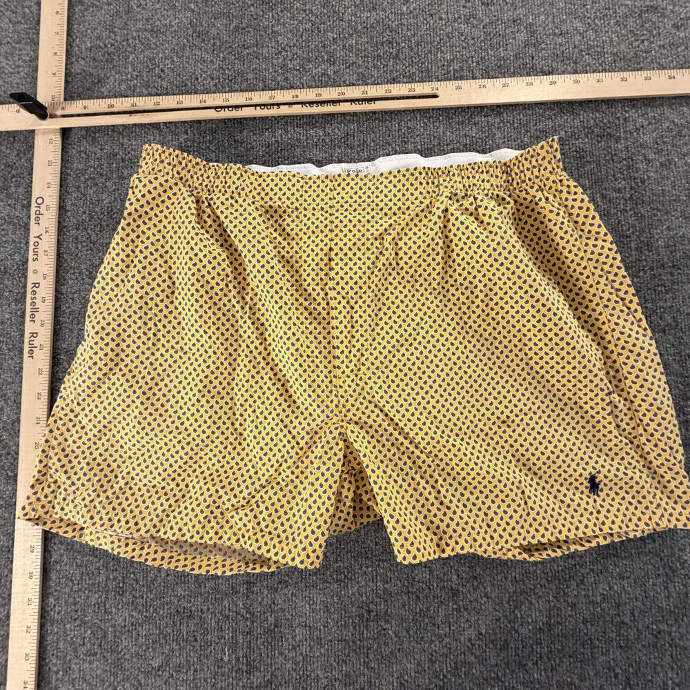 Polo Ralph Lauren Mens Yellow Paisley Cotton Woven Boxer Shorts Size 38 #712